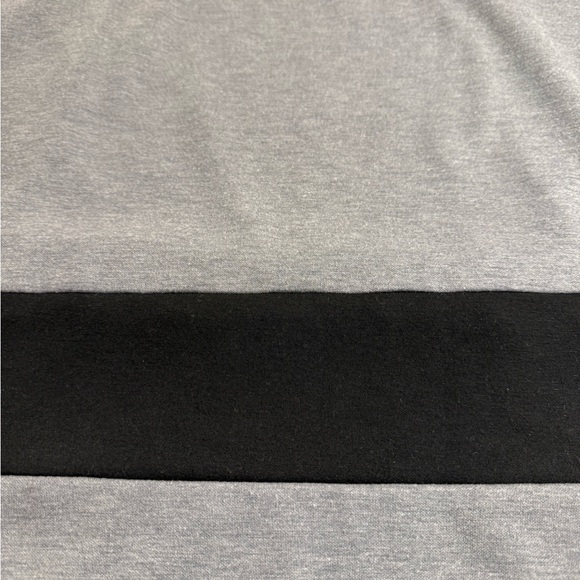 LOFT Gray Mini Skirt with Black Stripe - Picture 2 of 7